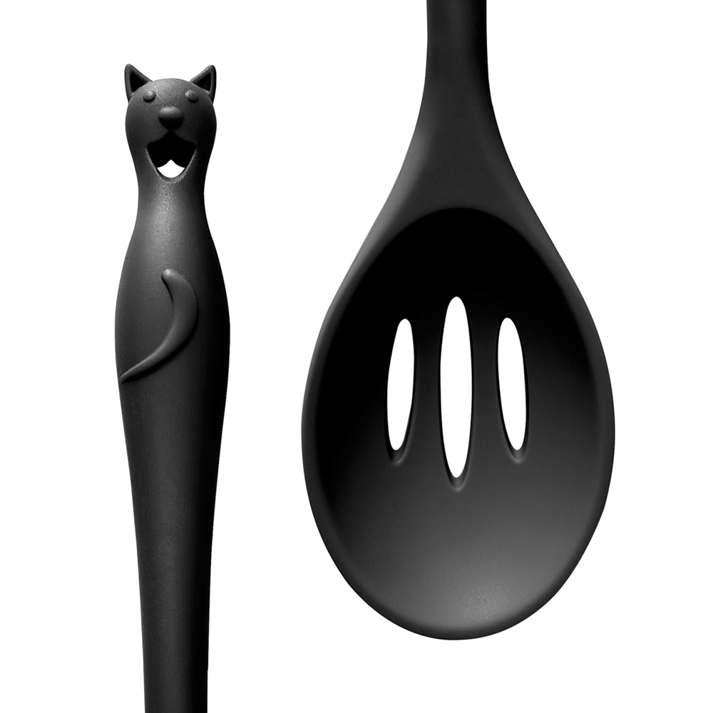 Alchemy - Cat's Kitchen Slotted Löffel - Schwarz/Weiß